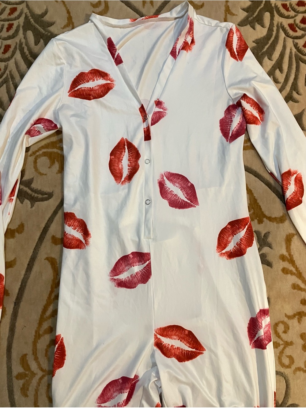 Women’s one piece pajamas with snaps